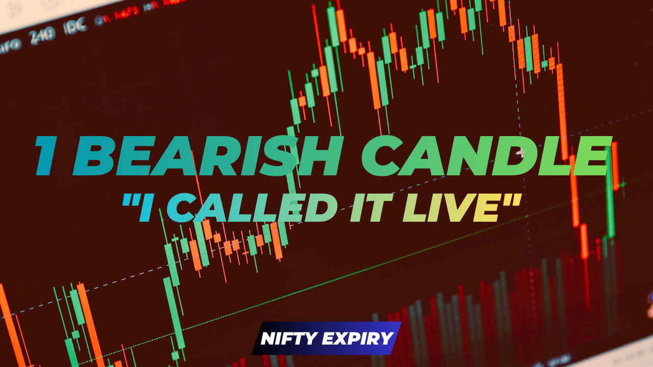 "One Bearish Candle at 12:30" – I Called It LIVE on Nifty (Monday Expiry)